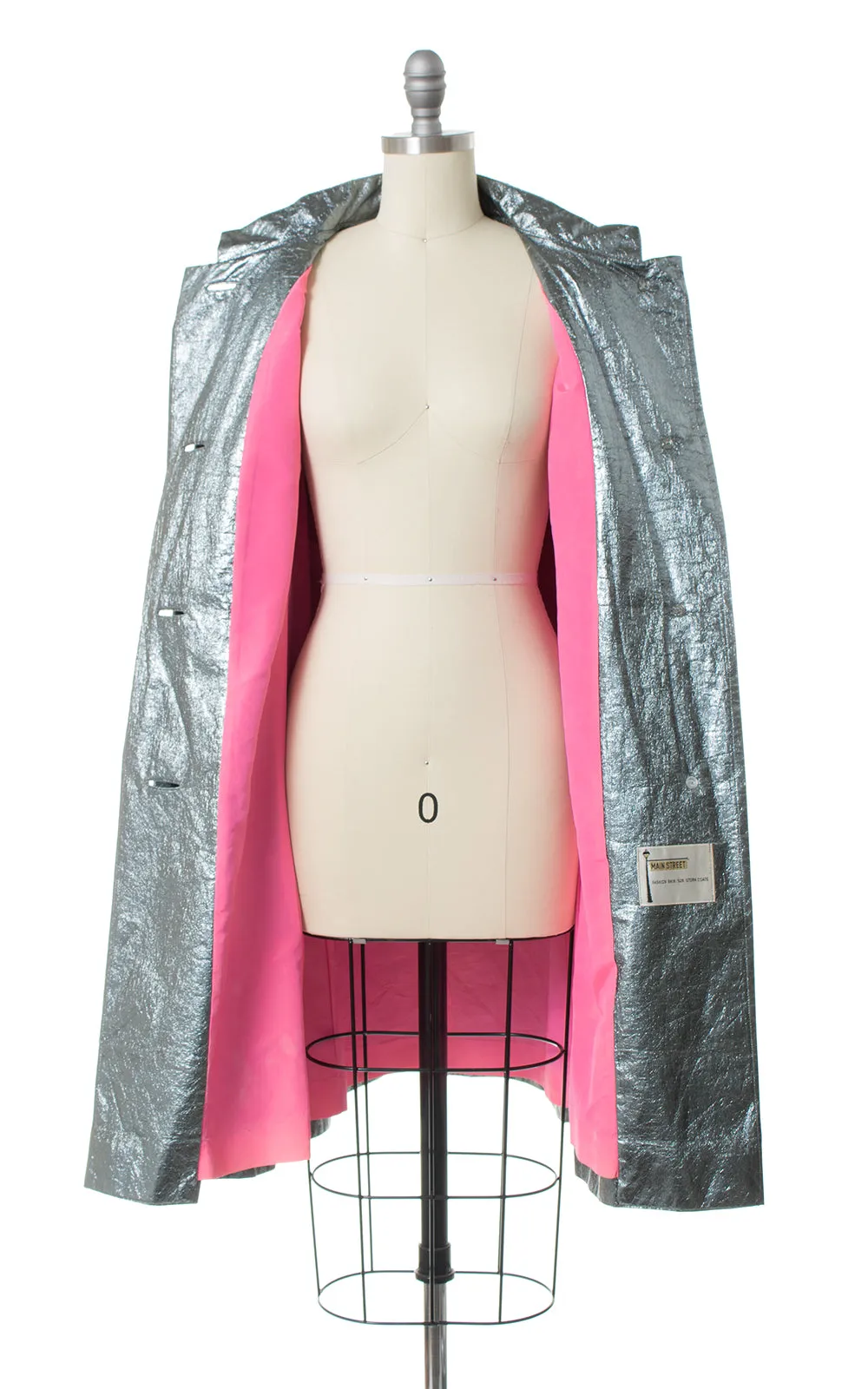 1960s Silver Foil Space Age Raincoat | small