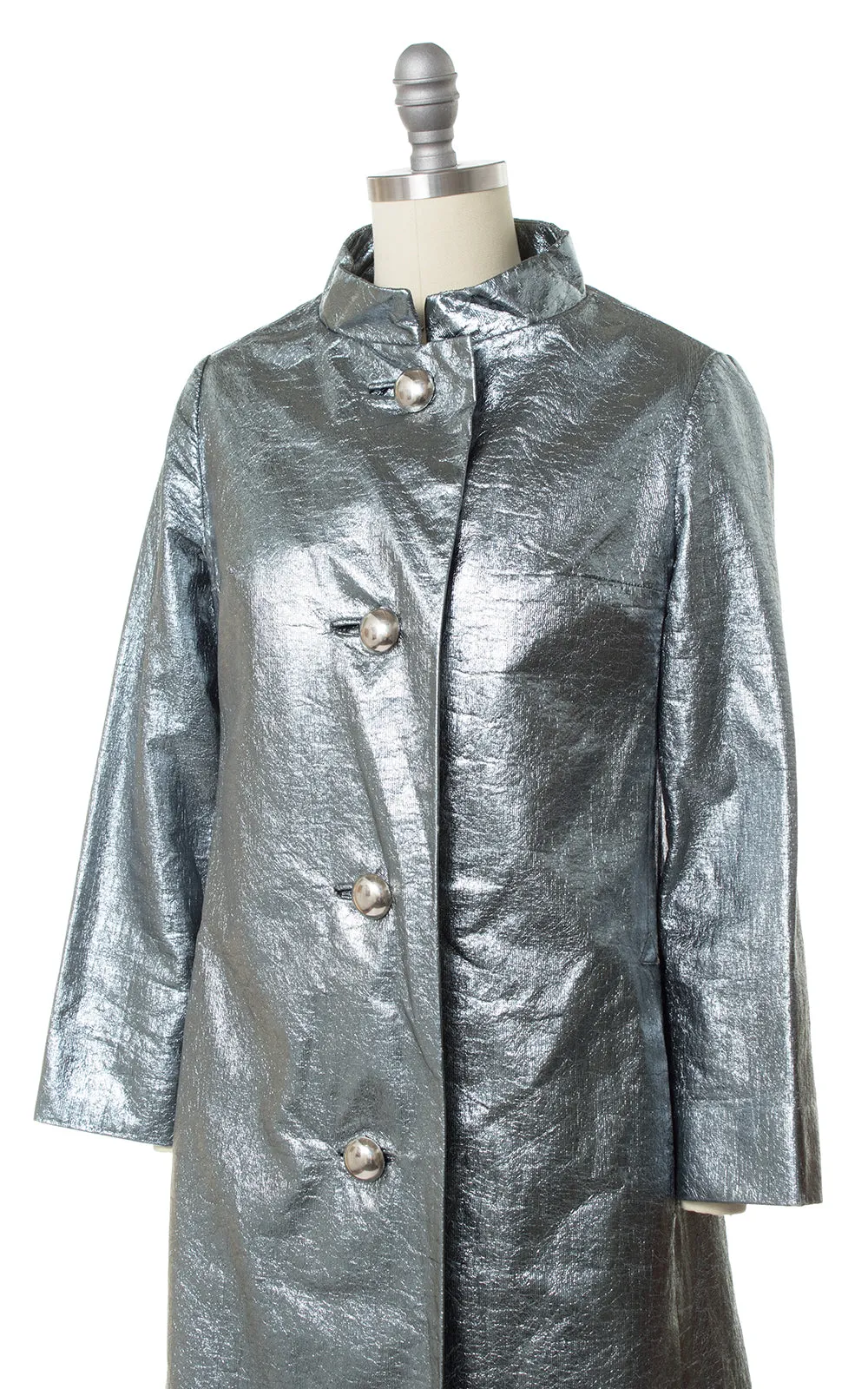 1960s Silver Foil Space Age Raincoat | small