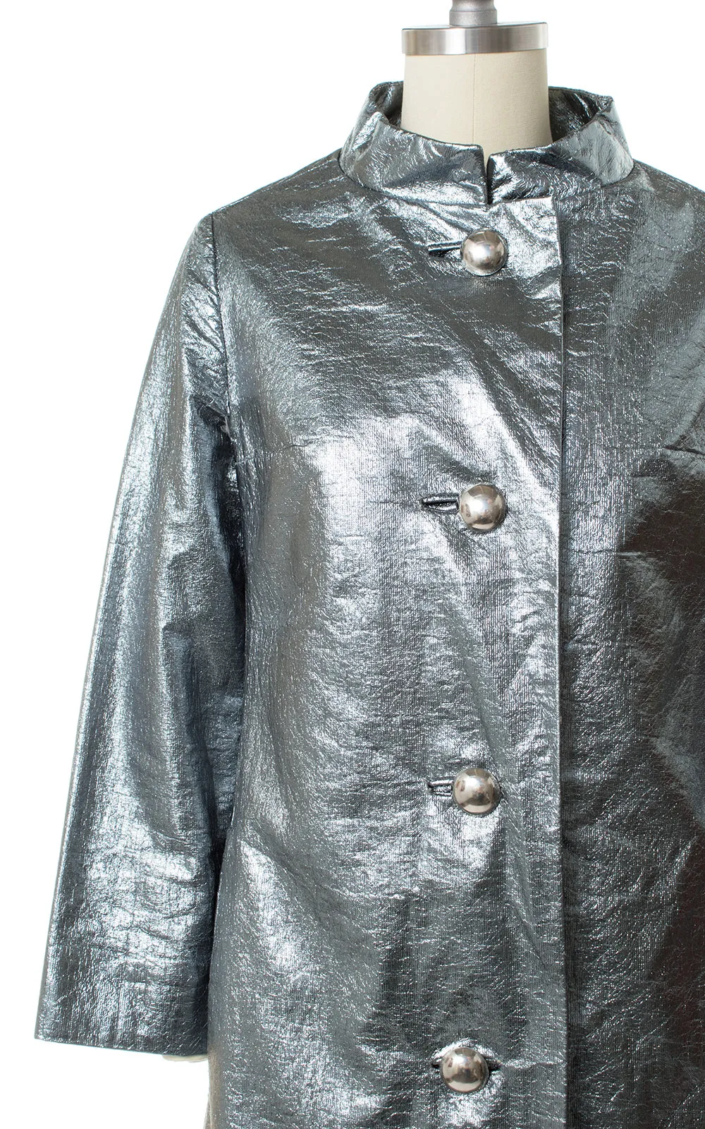 1960s Silver Foil Space Age Raincoat | small