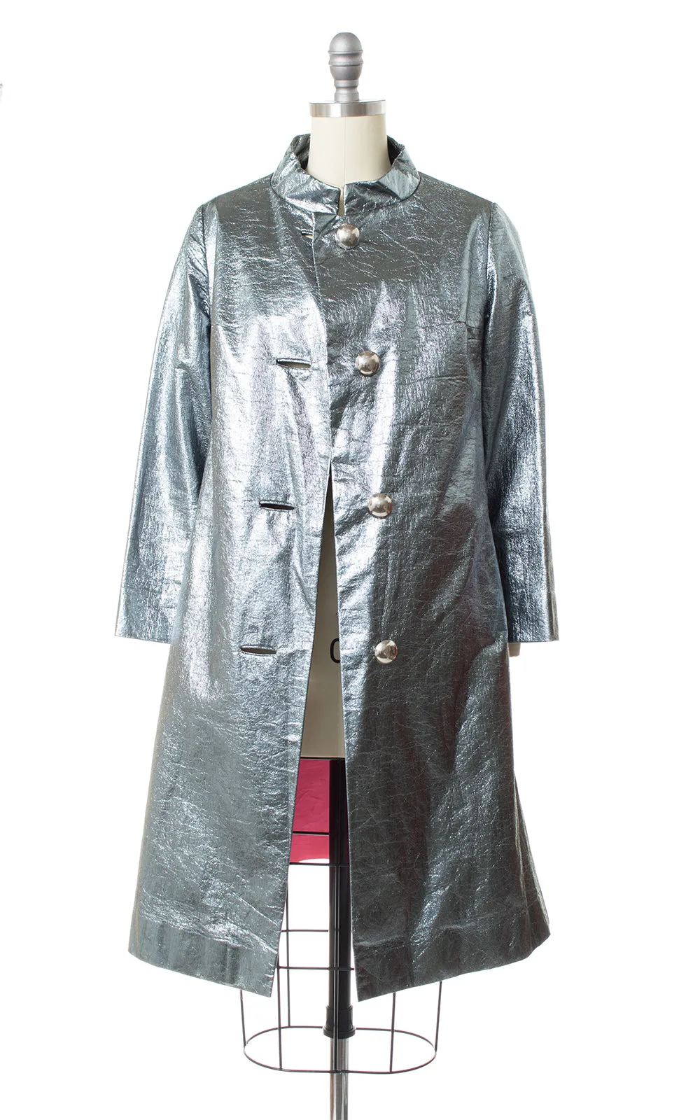 1960s Silver Foil Space Age Raincoat | small