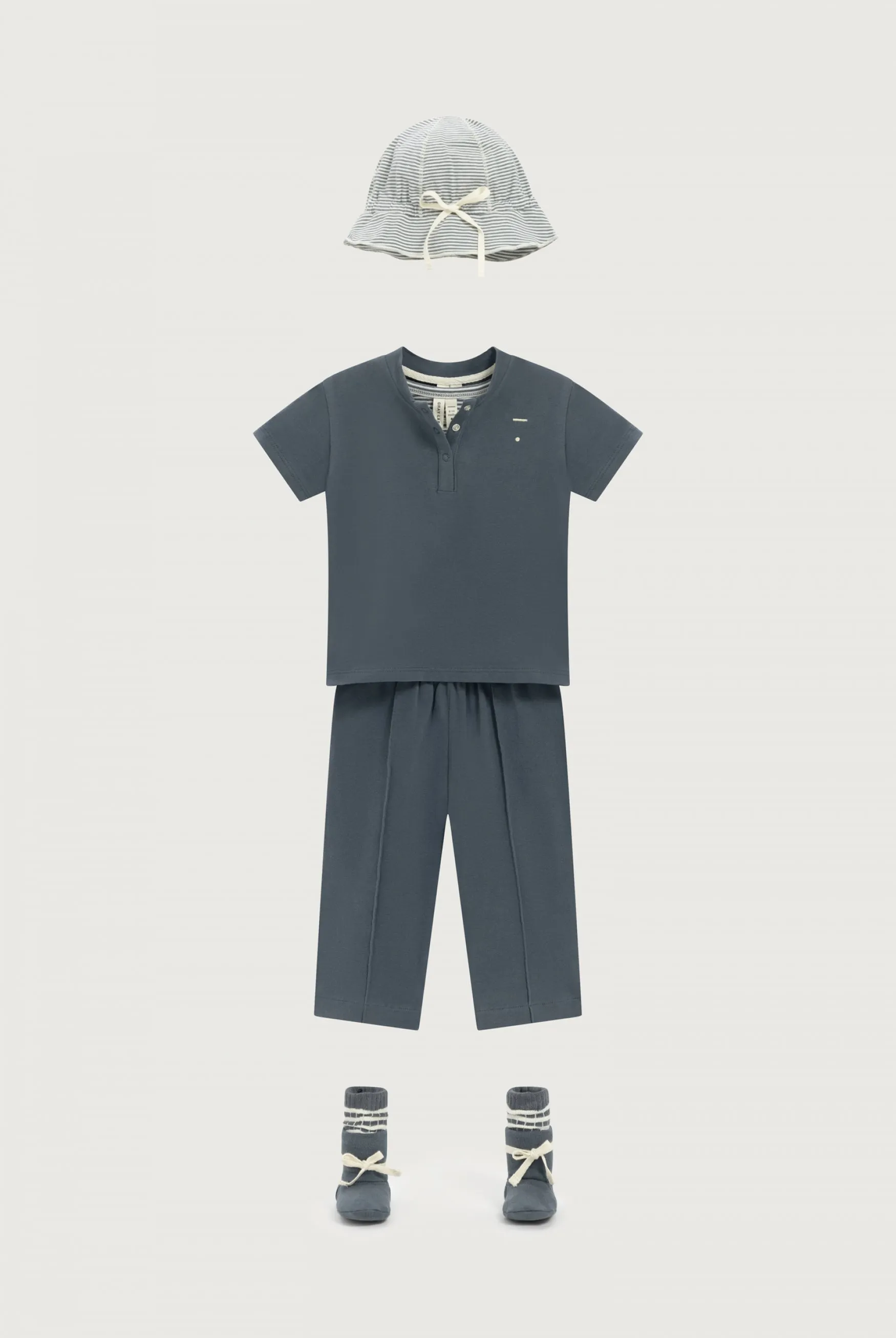 Baby Front Seam Joggers | Blue Grey