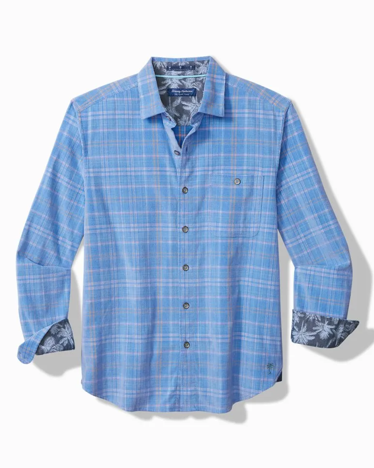 Coastline Cord Stretch Brisa Check Shirt - Palace Blue