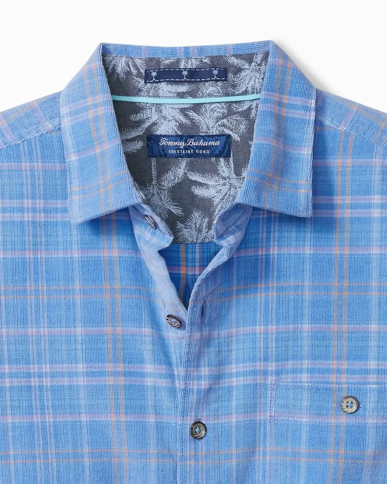Coastline Cord Stretch Brisa Check Shirt - Palace Blue