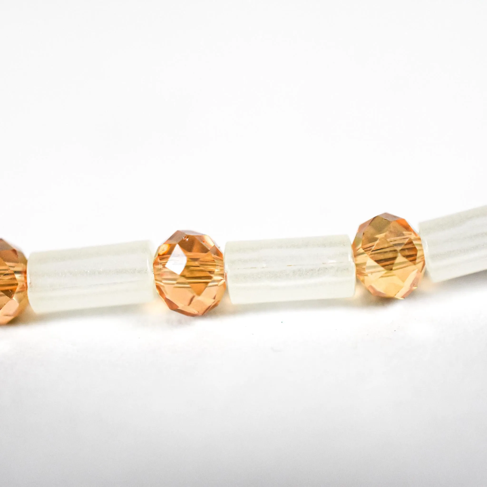 Creme & Gold Elastic Waist Beads