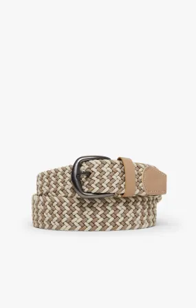 Elastic Belt In Multi Beige