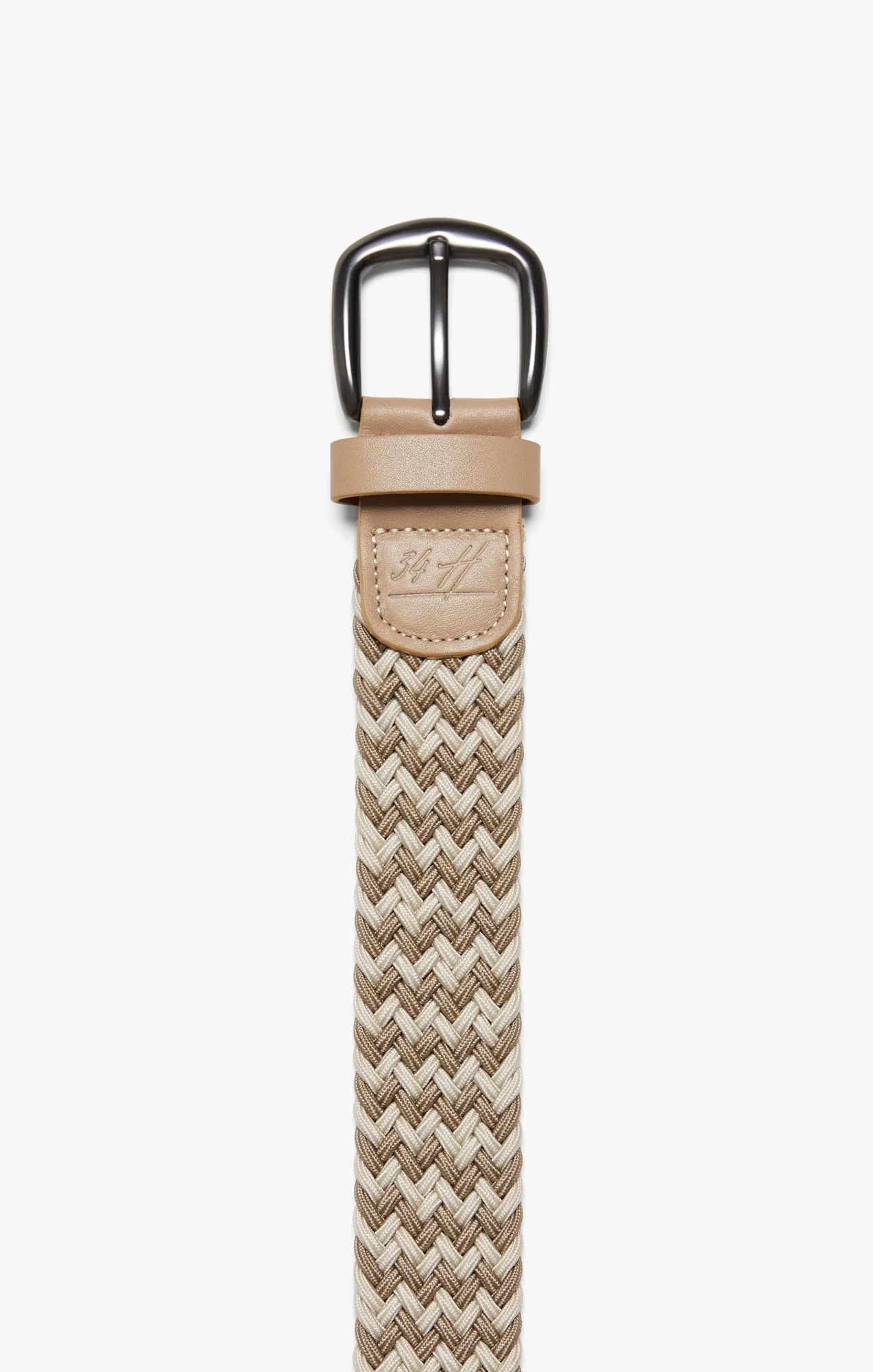 Elastic Belt In Multi Beige