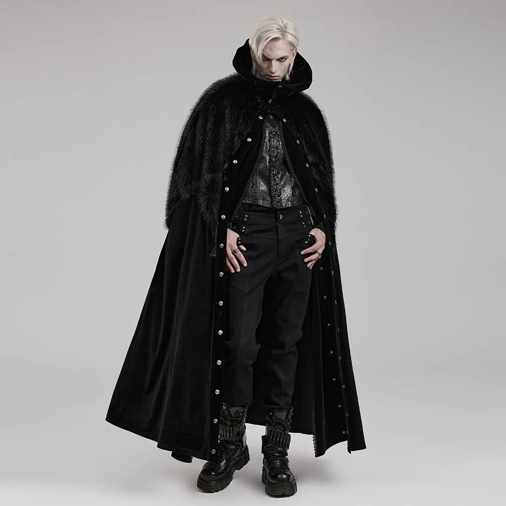 Goth ornate fleece cloak WY-1559DPM