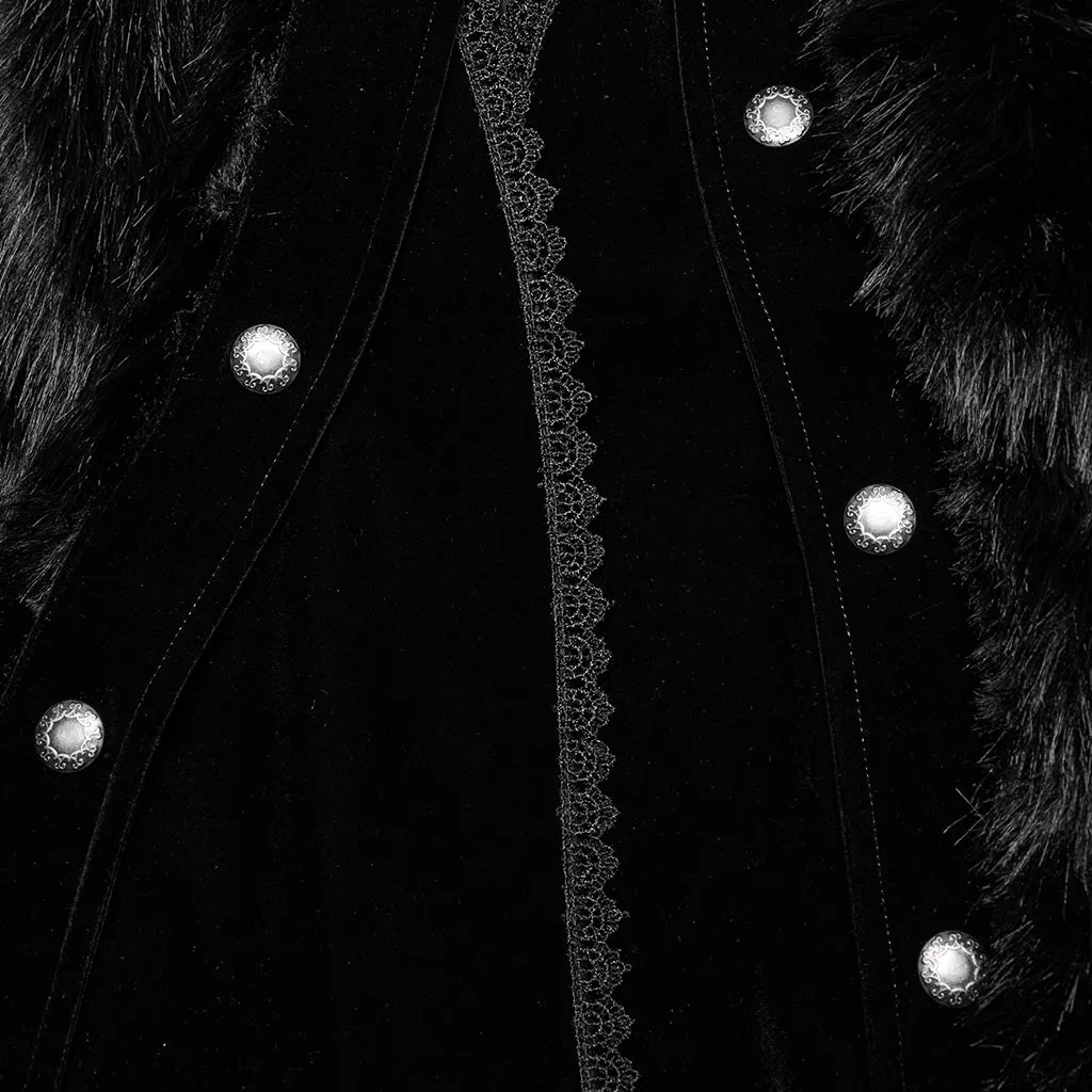 Goth ornate fleece cloak WY-1559DPM