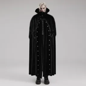Goth ornate fleece cloak WY-1559DPM