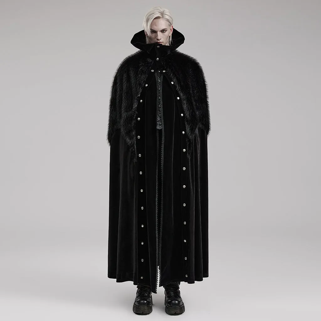 Goth ornate fleece cloak WY-1559DPM