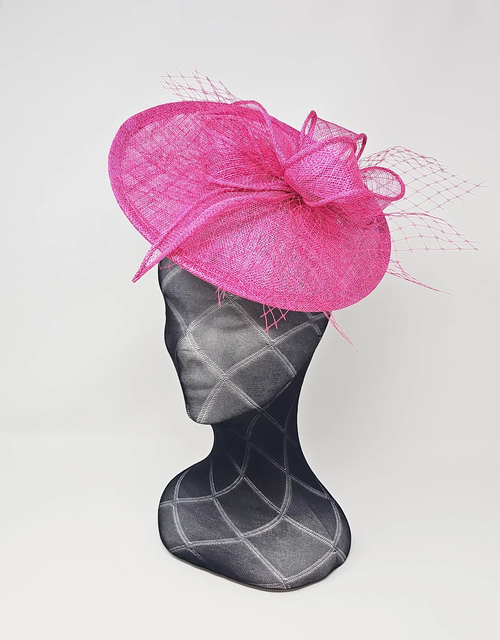 Magenta Pink Disc Hairband Fascinator
