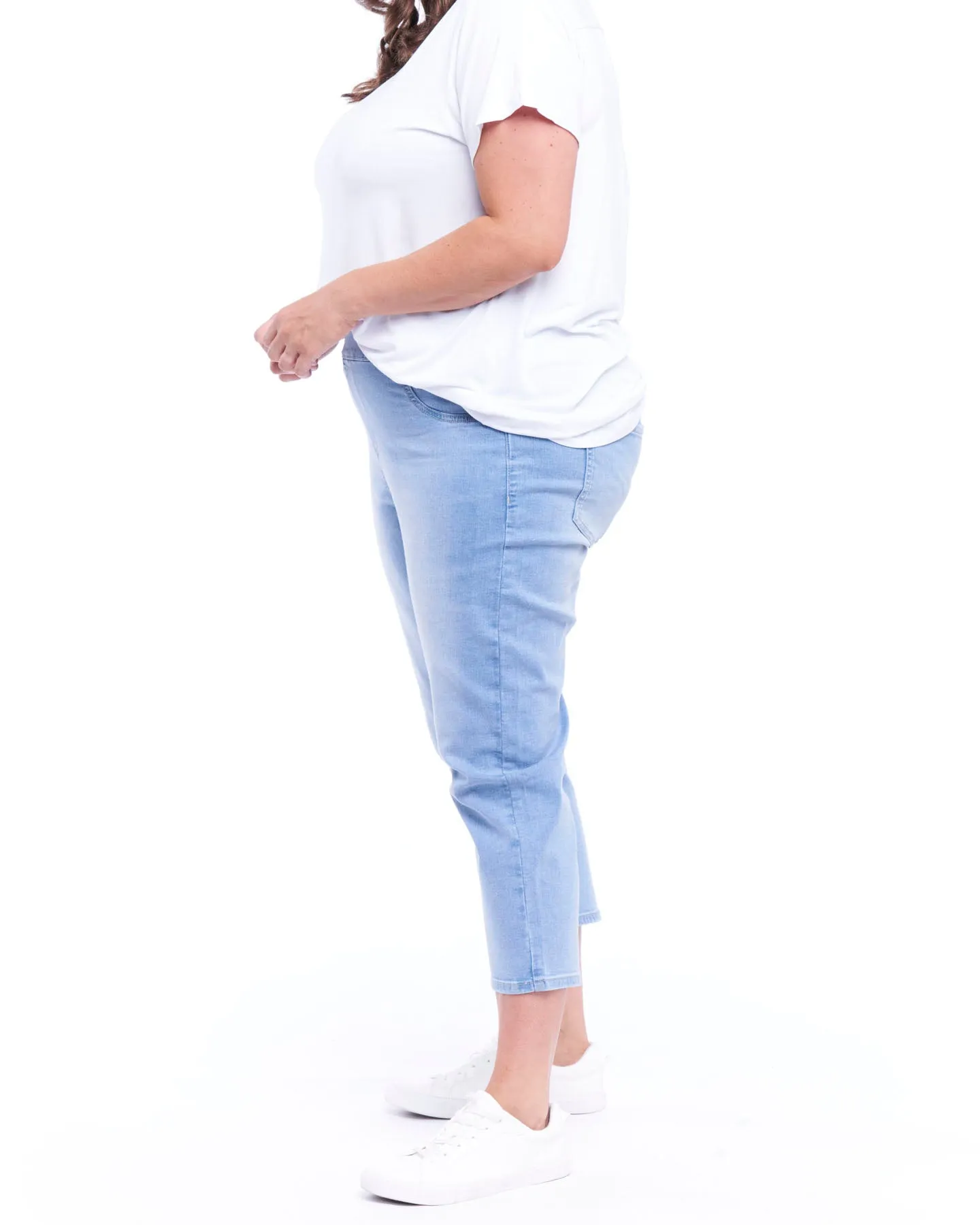 Maisie Capri Jean - Ice Blue