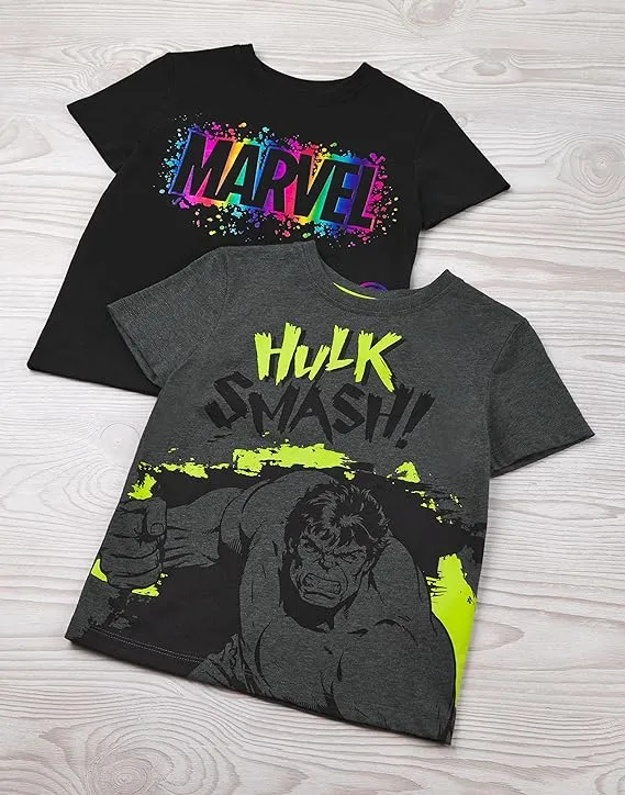 Marvel Boys Pack of 2 T-Shirts
