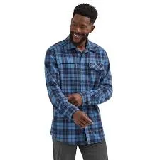 MENS WRANGLER ATG CAMPSITE SHIRT HARBOR