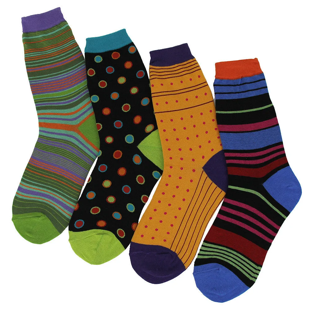 Mismatched Stripes & Dots Socks (Women's)