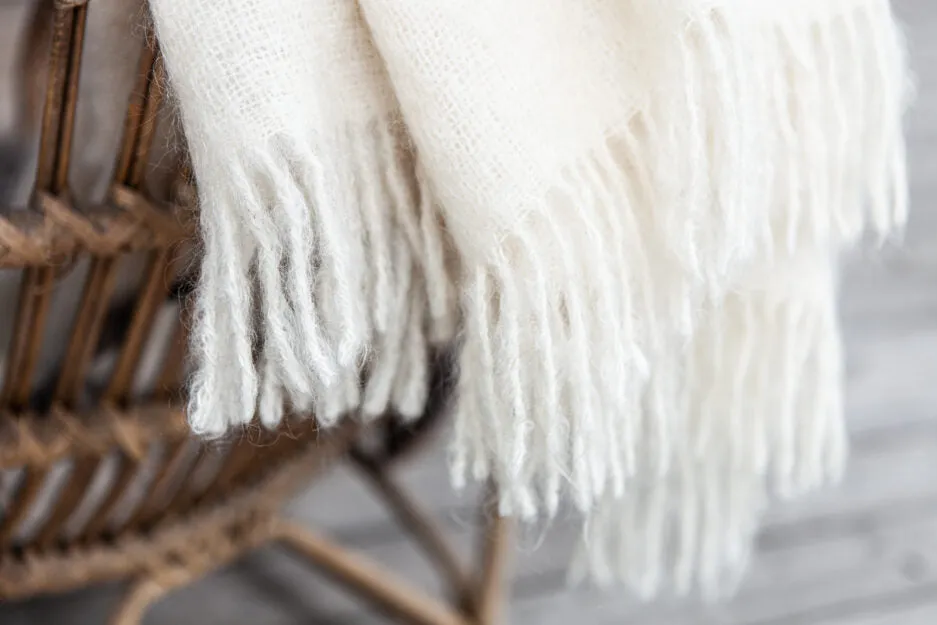 Mohair Blanket - Bright White