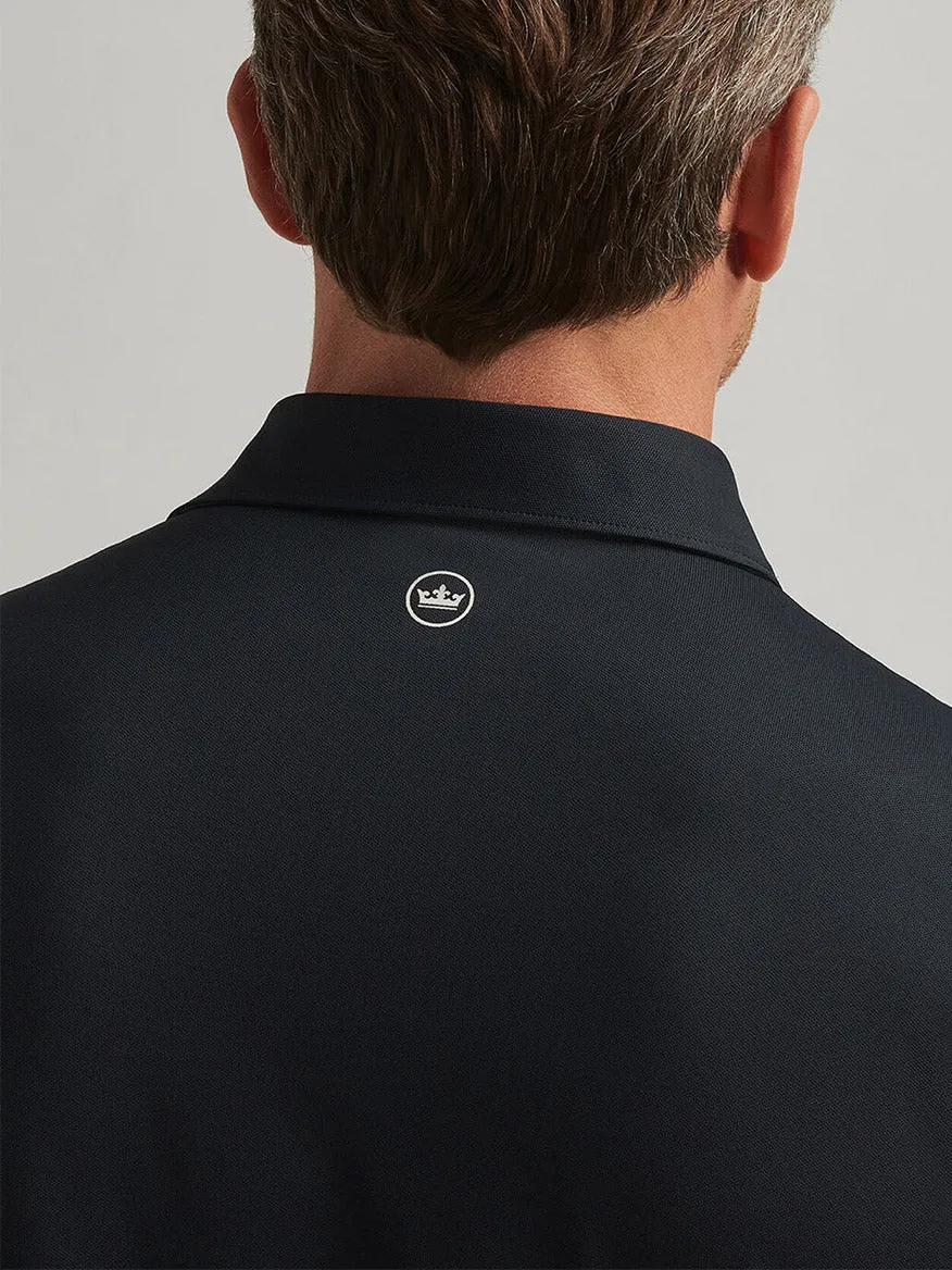 Peter Millar Soul Performance Mesh Polo in Black
