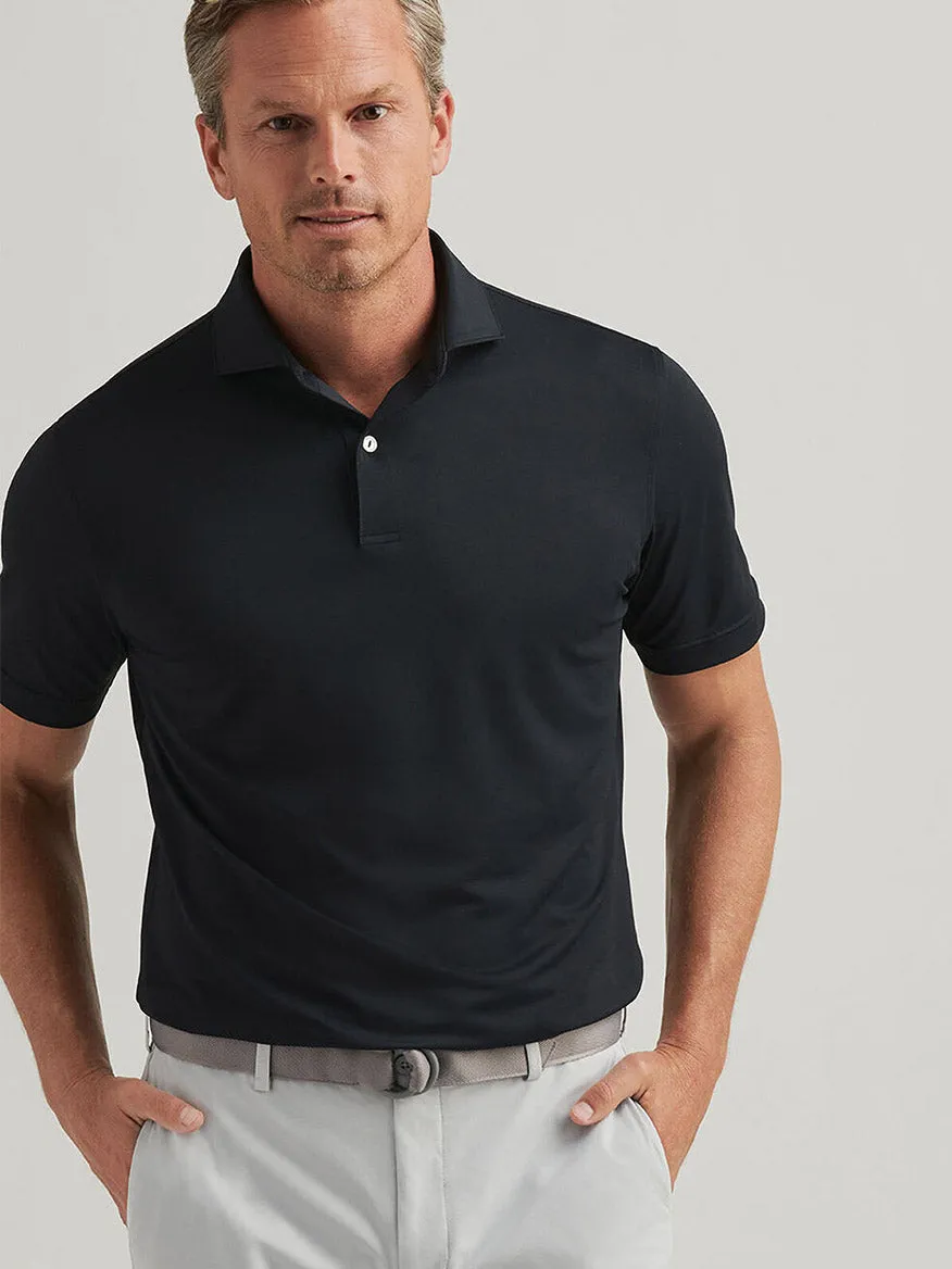 Peter Millar Soul Performance Mesh Polo in Black