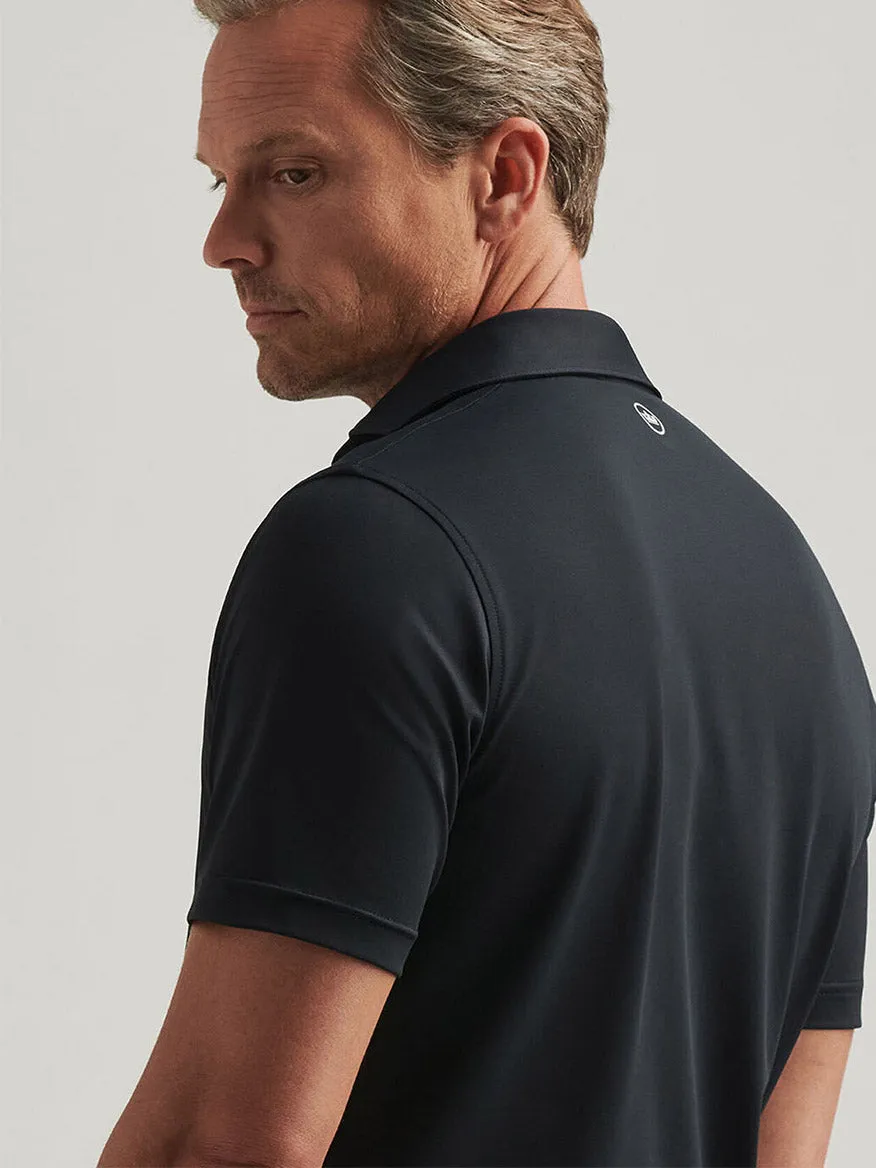 Peter Millar Soul Performance Mesh Polo in Black