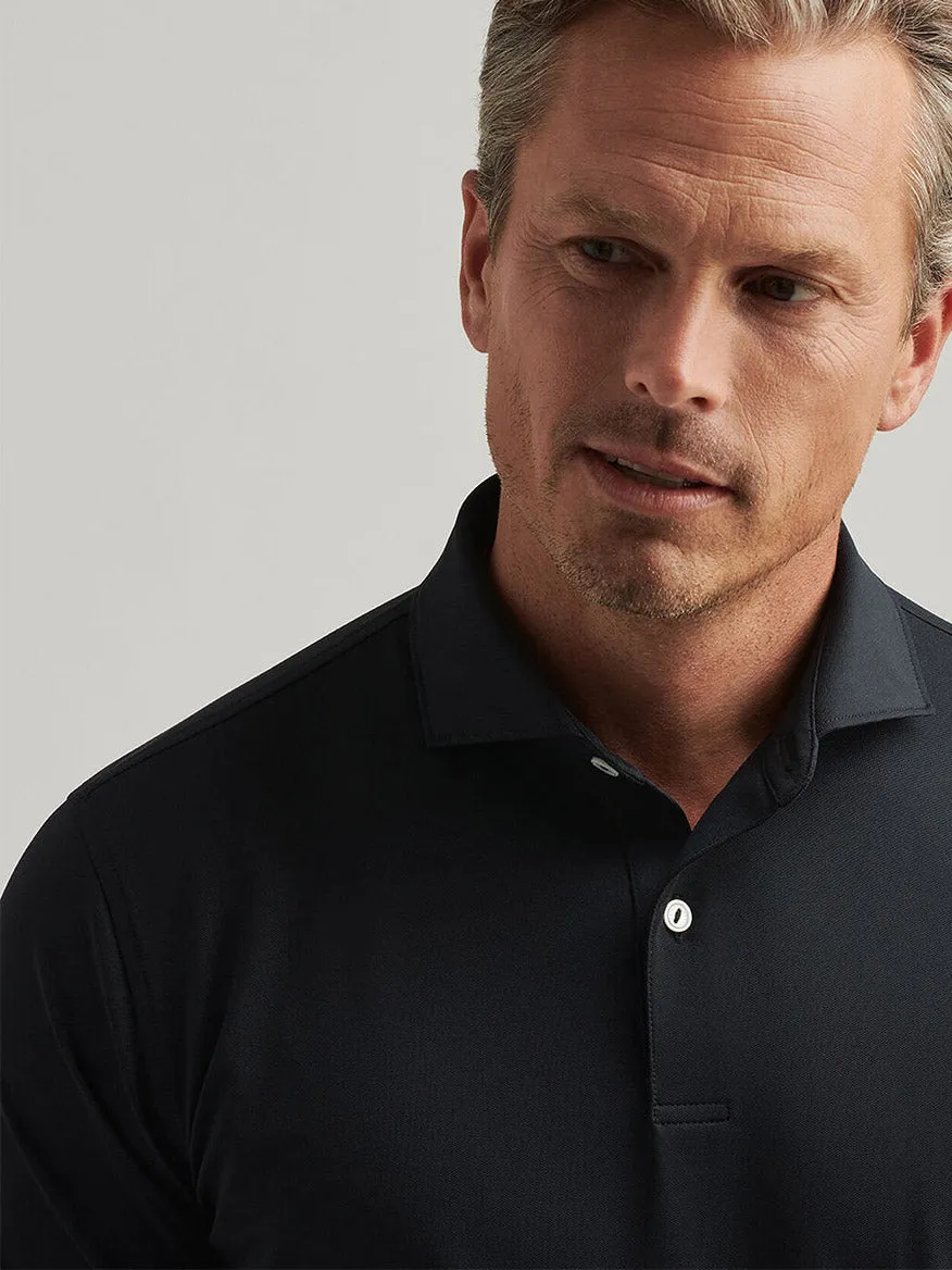 Peter Millar Soul Performance Mesh Polo in Black