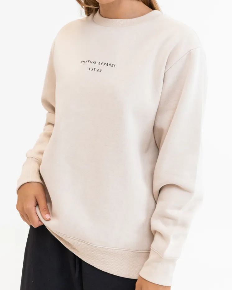 RHYTHM CLASSIC BRAND FLEECE - OAT