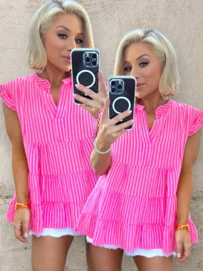 SUNSET STRIPE COTTON TOP